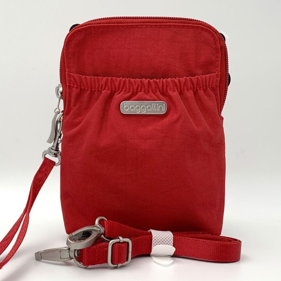 BAGGALLINI RFID Pouch Wristlet Crossbody - Red - Picture 1 of 7